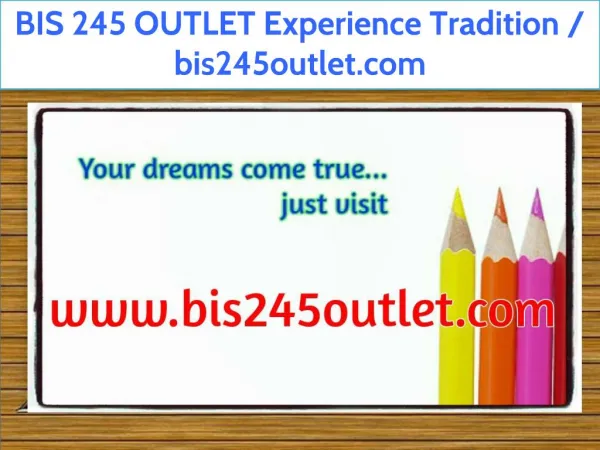 bis 245 outlet experience tradition bis245outlet