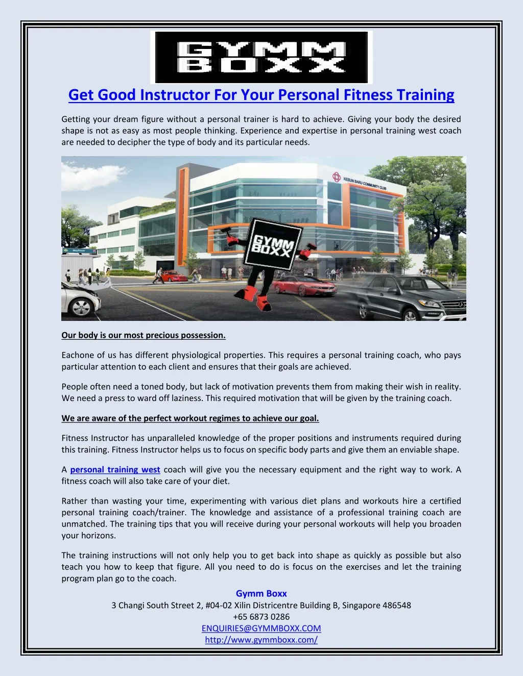 get good instructor for your personal fitness