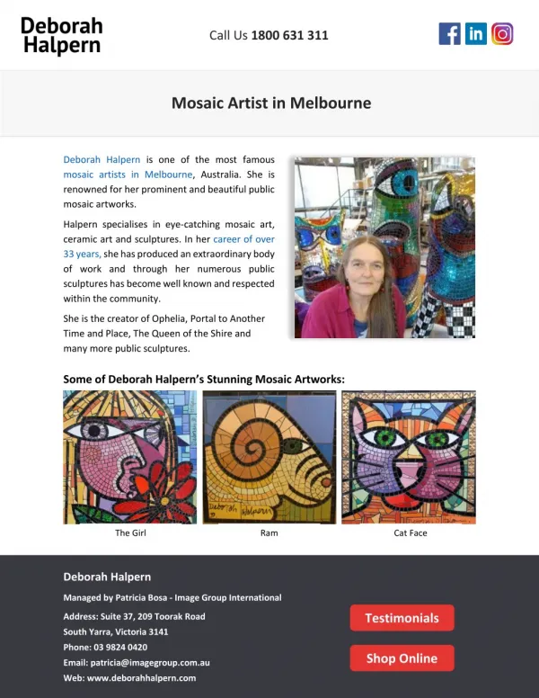 Mosaic Artist in Melbourne