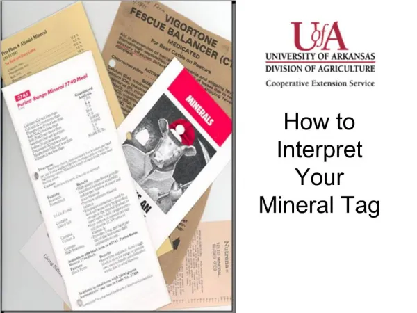 How to Interpret Your Mineral Tag