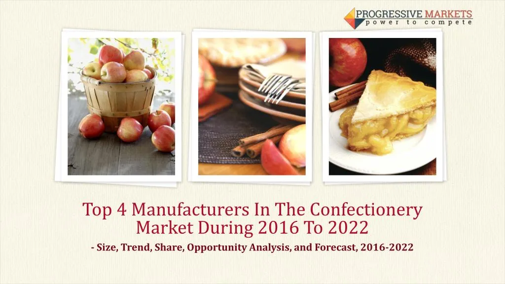 top 4 manufacturers in the confectionery market during 2016 to 2022