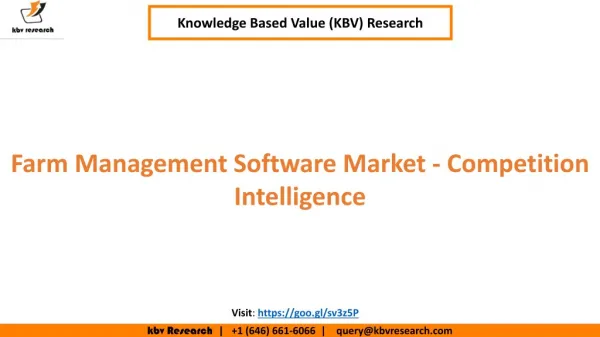 Farm Management Software Market - Competition Intelligence