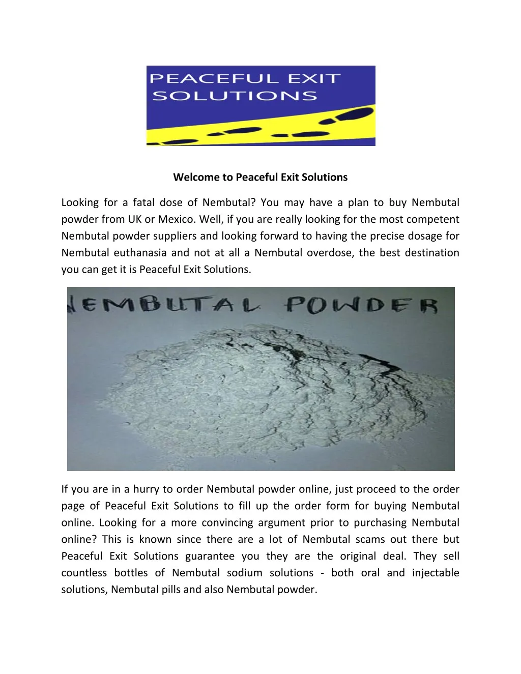 welcome to peaceful exit solutions