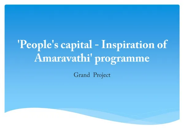 'People's capital - Inspiration of Amaravathi' programme