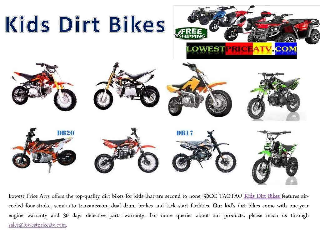 kids dirt bikes