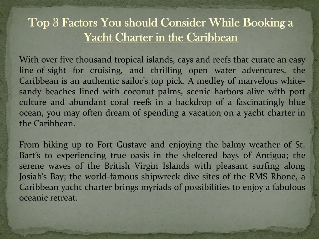 top 3 factors you should consider while booking