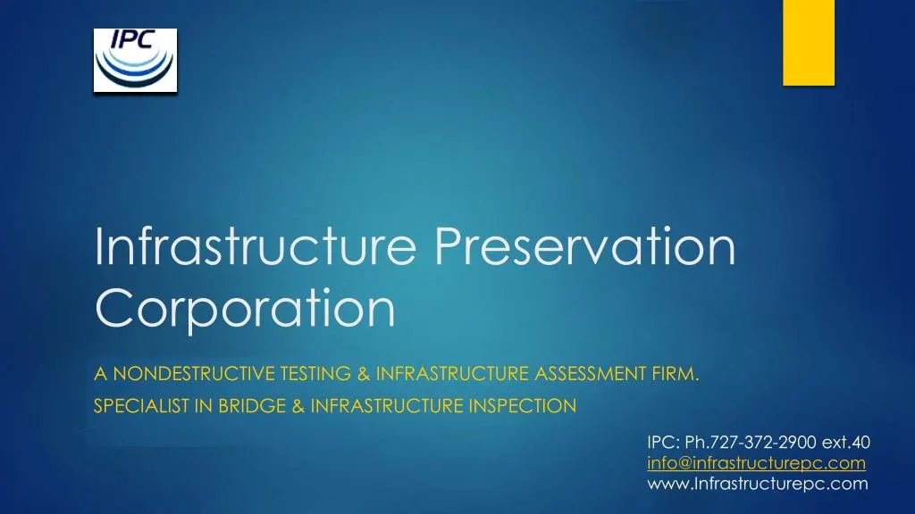 infrastructure preservation corporation