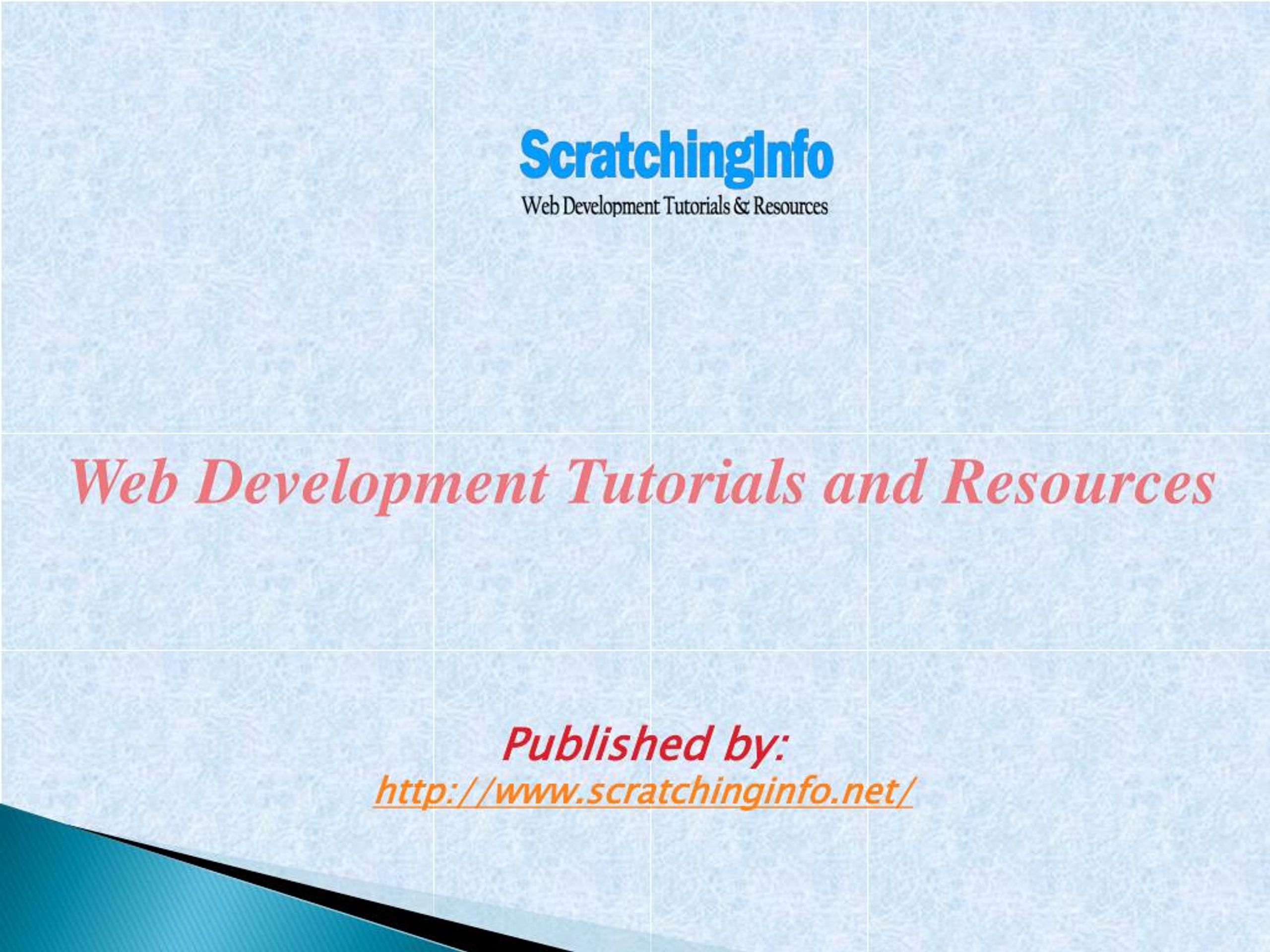 PPT - Web Development Tutorials and Resources PowerPoint Presentation ...
