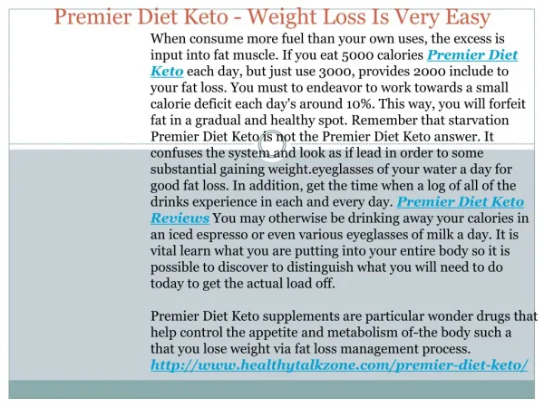 Premier Diet Keto - Metabolism Booster