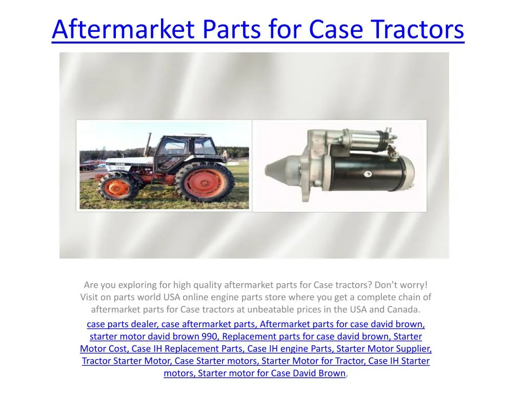 aftermarket parts for case tractors