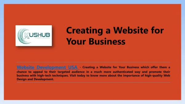 Creating a Website for Your Business