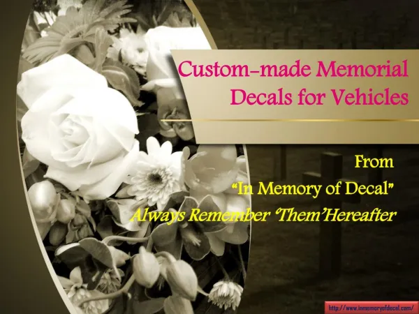 Combine the Fun & Appeal of Shopping for Memorial Stickers with Ease
