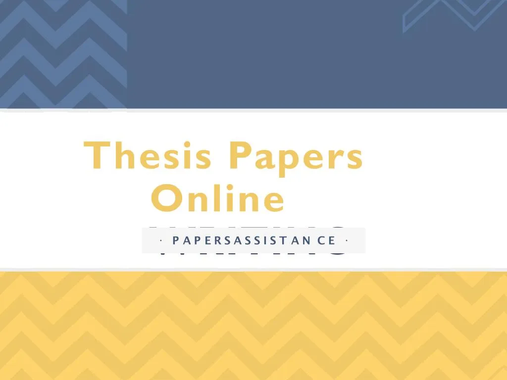 thesis papers online writing