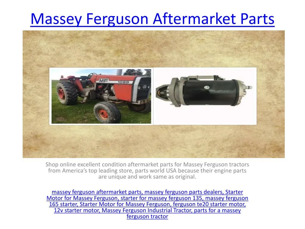 massey ferguson aftermarket parts