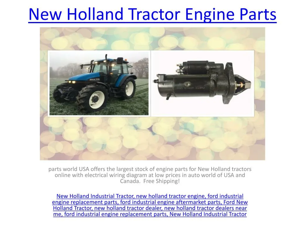 new holland tractor engine parts