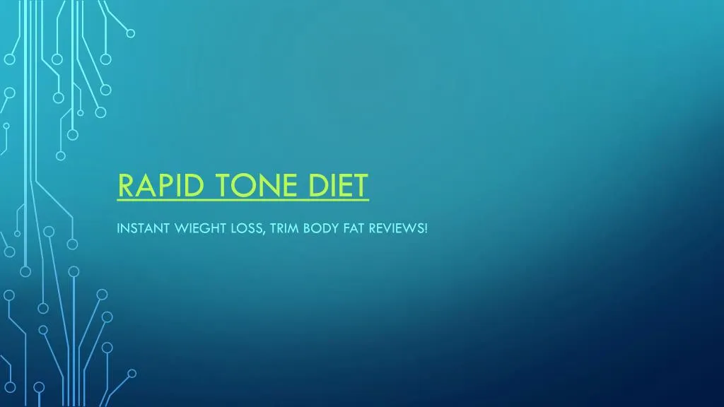 rapid tone diet