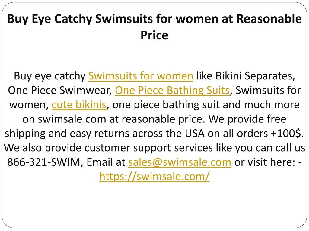 buy eye catchy swimsuits for women at reasonable