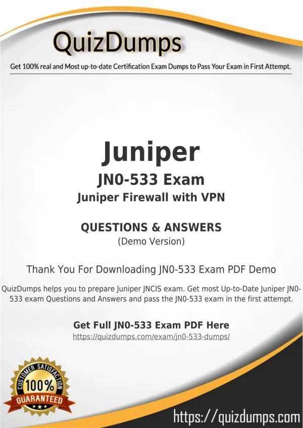 JN0-533 Exam Dumps - Preparation with JN0-533 Dumps PDF