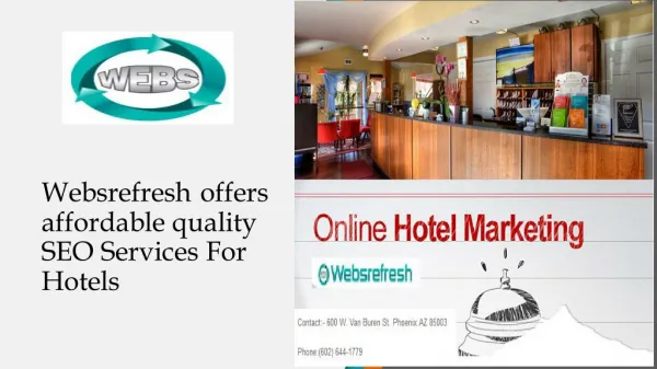 Websrefresh offers affordable quality SEO Services For Hotels