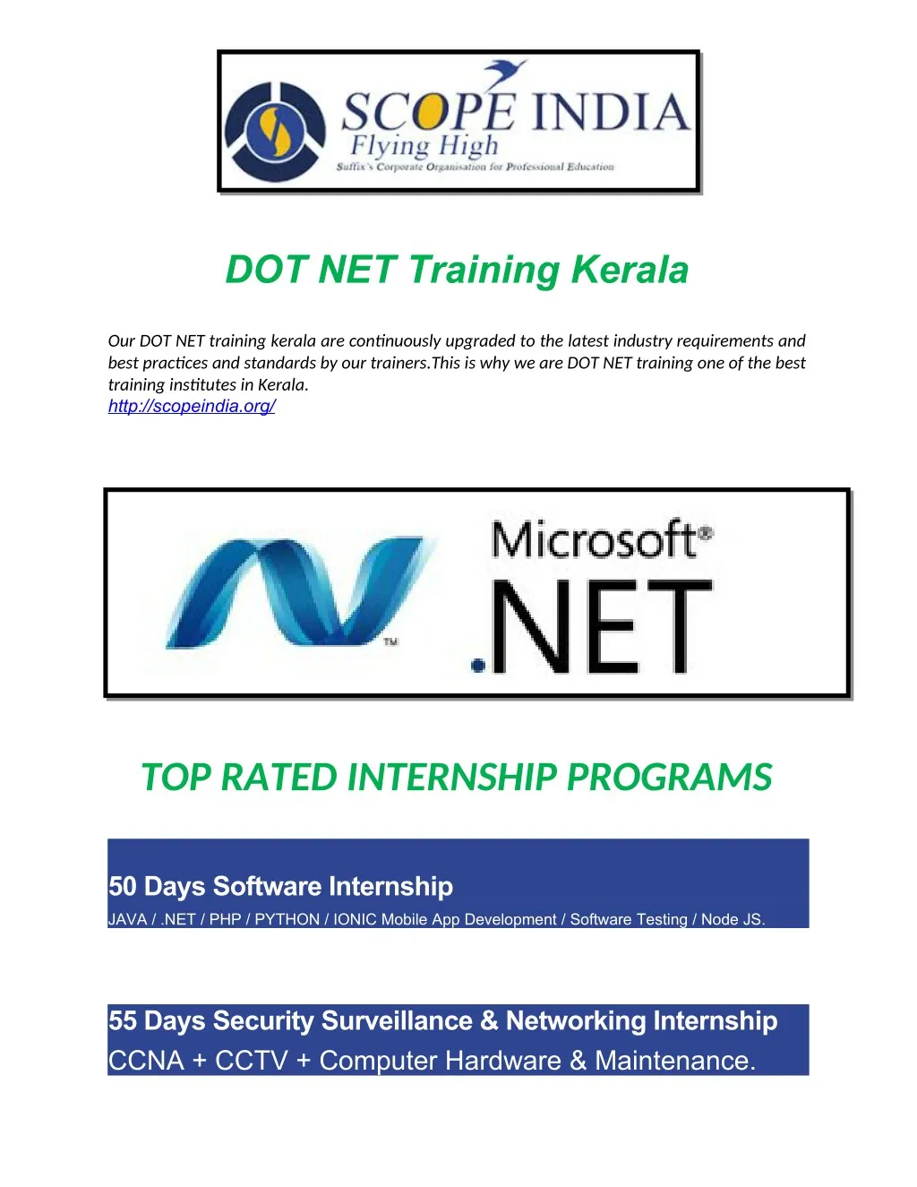 dot net training kerala