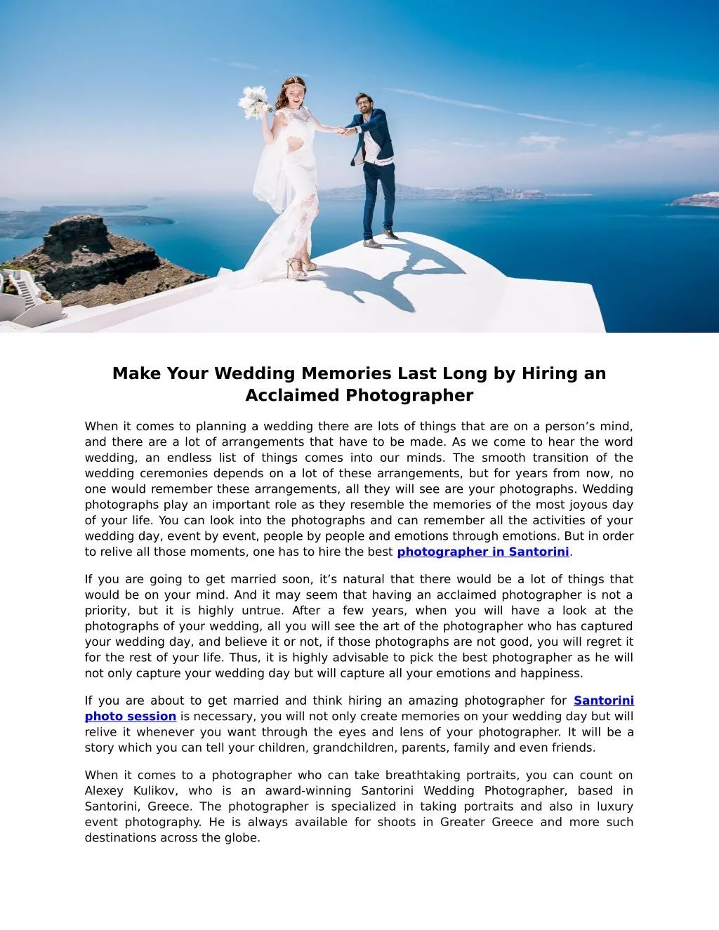 make your wedding memories last long by hiring