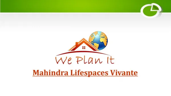 Mahindra Lifespaces Vivante - We Plan It HK