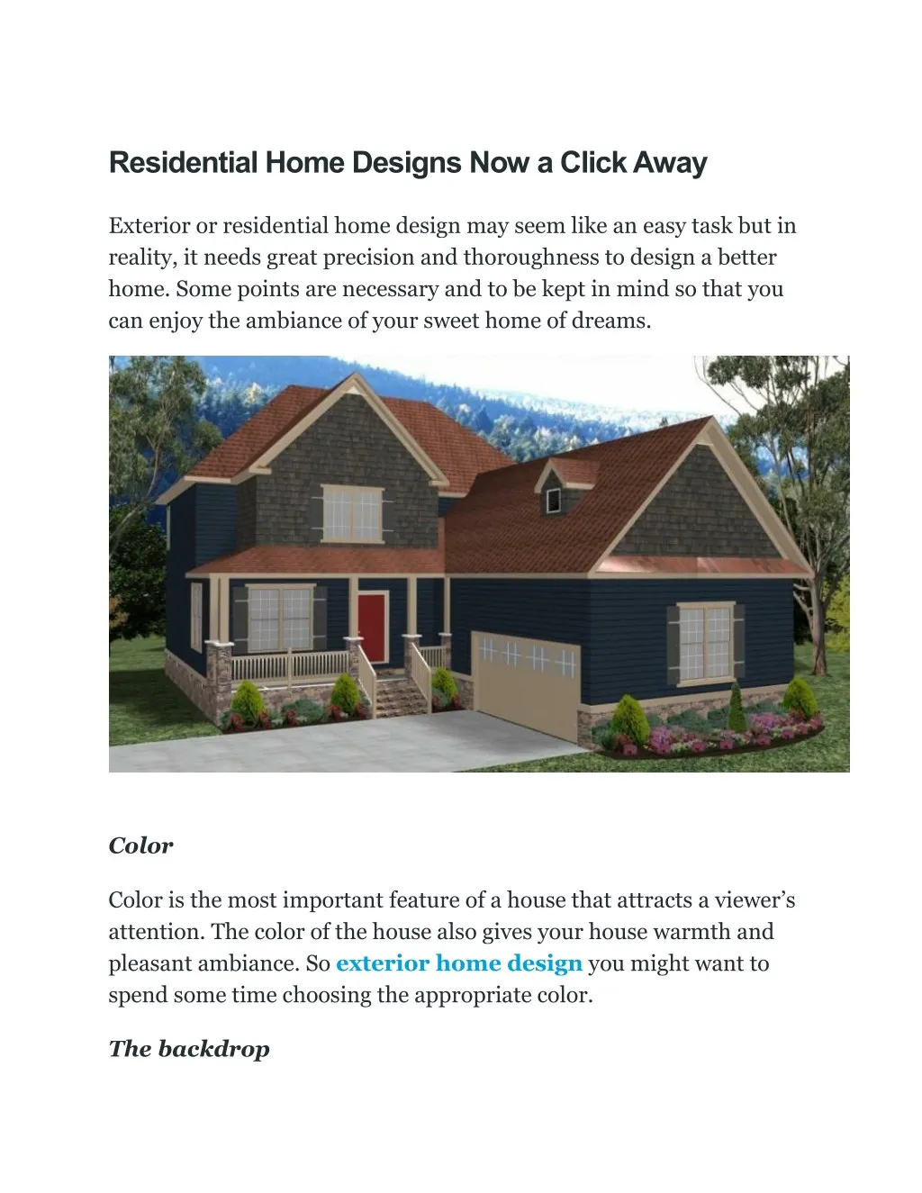 residential home designs now a click away