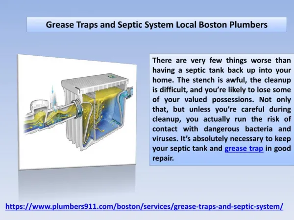 Grease Traps and Septic System Local Boston Plumbers