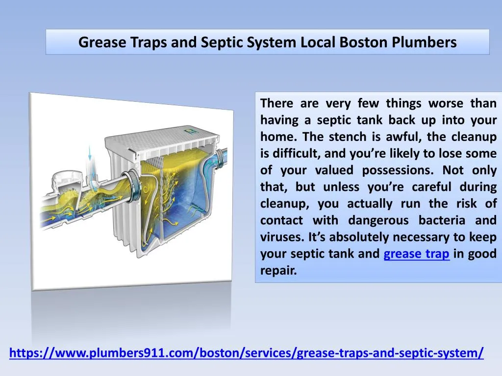 grease traps and septic system local boston