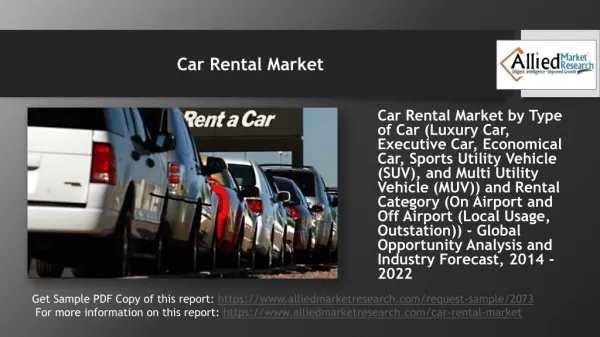 Why Car Rental Market is set to double its business in the coming years?