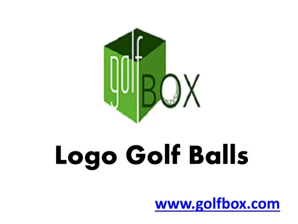 Logo Golf Balls- www.golfbox.com