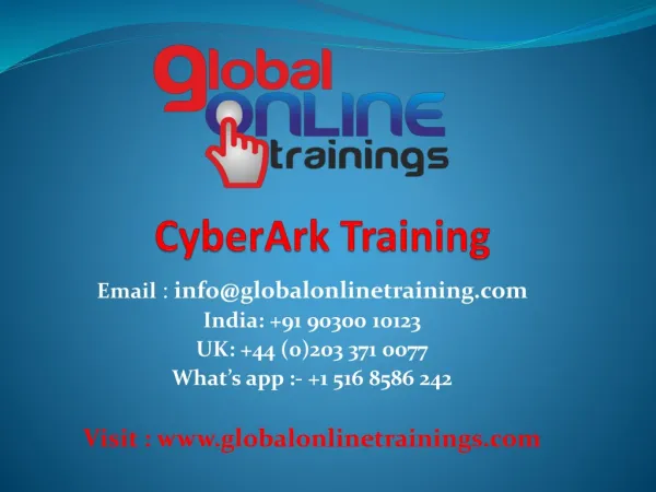 CyberArk Training | CyberArk Online Training - Global Online Trainings
