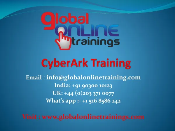 CyberArk Training | CyberArk Online Training - Global Online Trainings