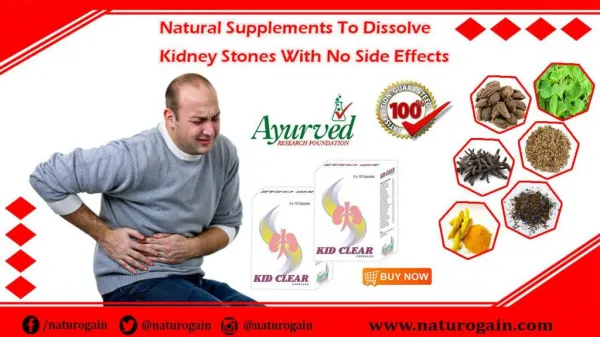 Natural Supplements to Dissolve Kidney Stones with No Side Effects