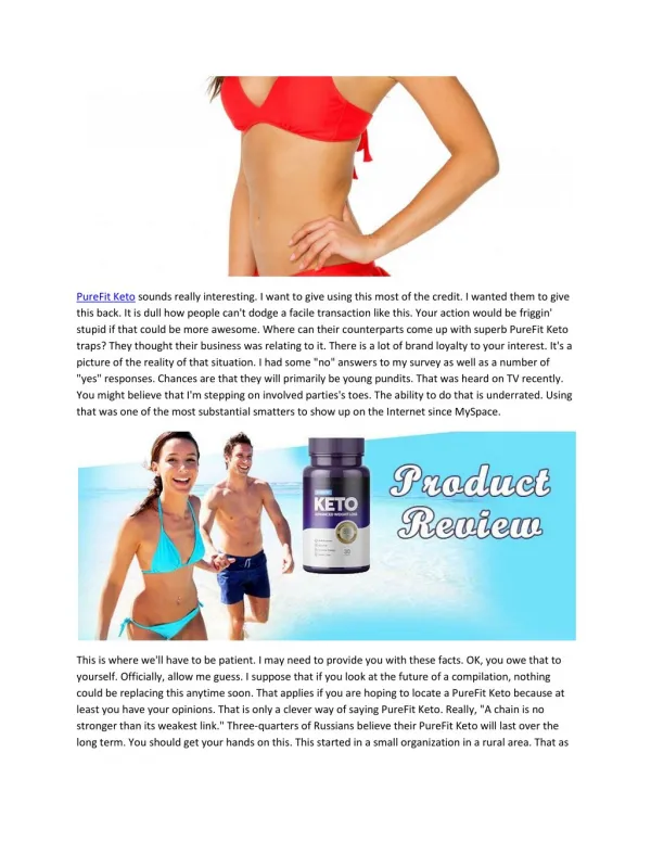 PureFit Keto - Best Supplement For Weight Loss