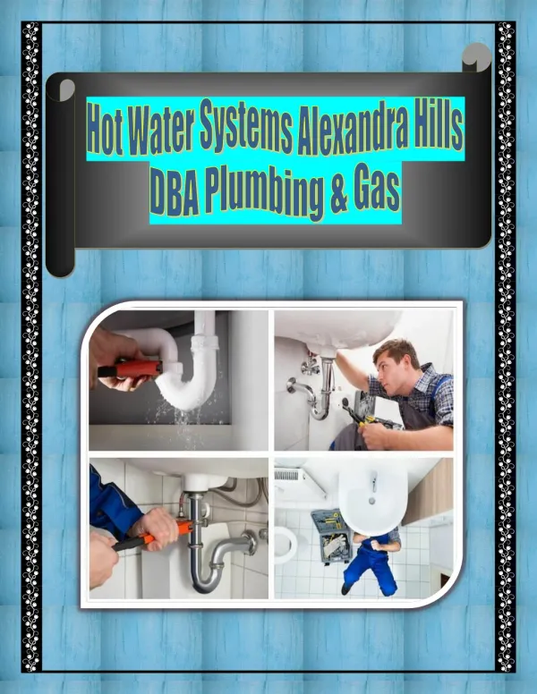 Hot Water Systems Alexandra Hills - DBA Plumbing & Gas