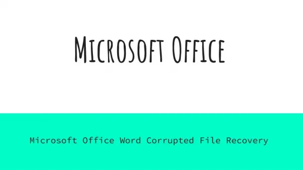 microsoft office word corrupted files recovery