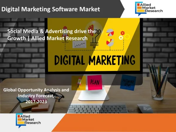 Digital Marketing Software Market - Social Media & Advertising drive the Growth