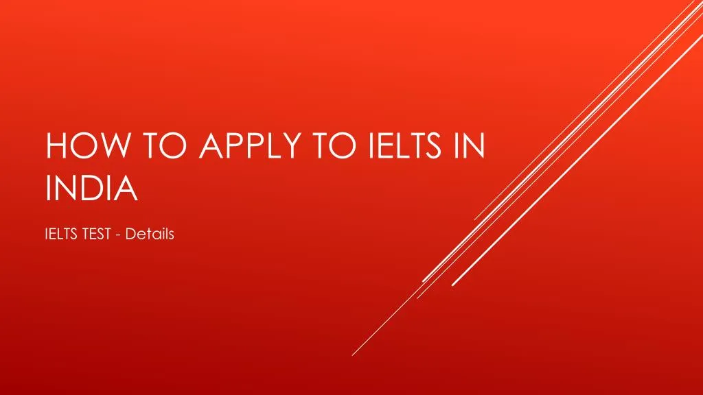 how to apply to ielts in india