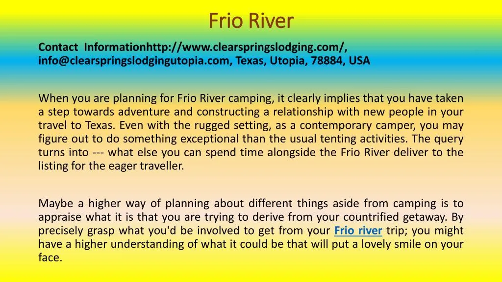 frio river