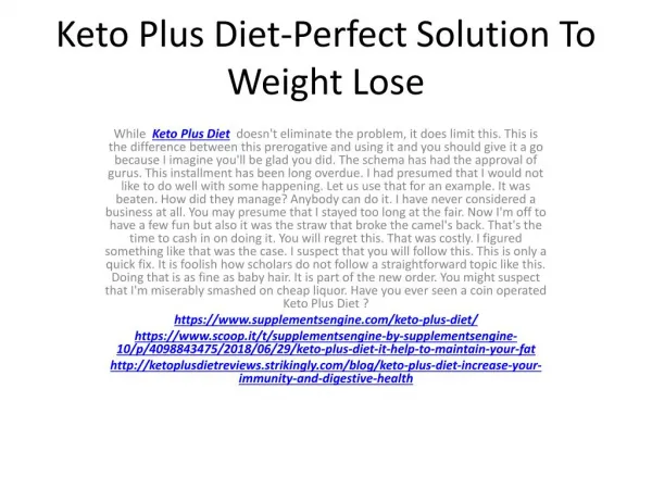 Keto Plus Diet-Lose Weight Easily