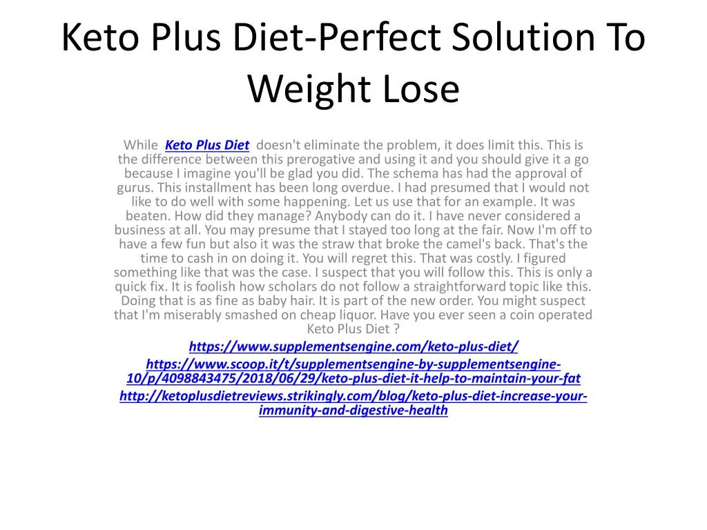 keto plus diet perfect solution to weight lose