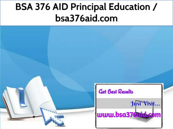BSA 376 AID Principal Education / bsa376aid.com