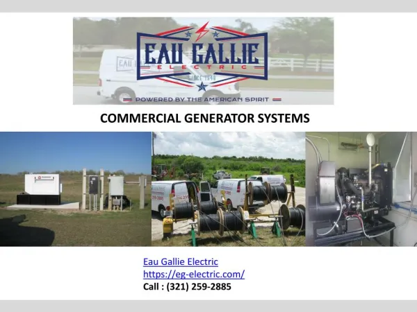 Commercial Generators in Melbourne FL - Eau Gallie Electric