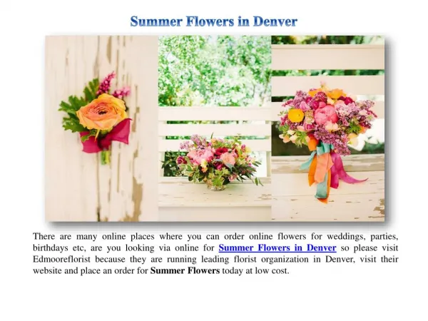 Summer Flowers in Denver