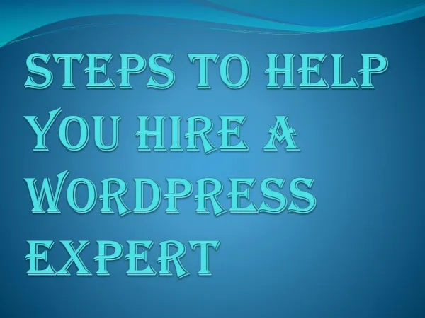 Tips to Hire a WordPress Expert