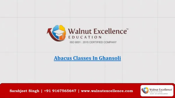 Abacus Classes In Ghansoli - Walnut Excellence