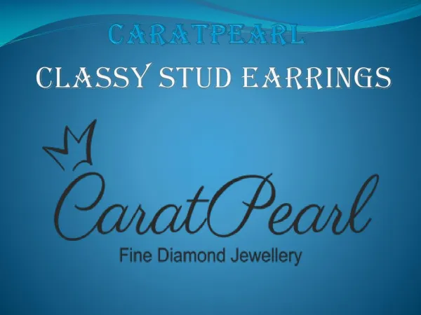Classy Stud Earrings â€“ carat Pearl