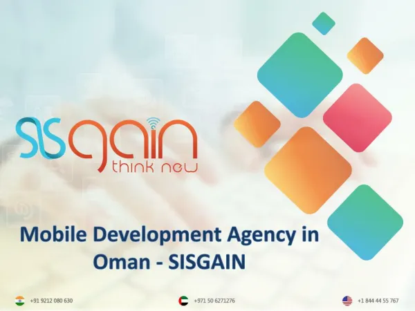 Best Mobile application development company in Oman |SISGAIN
