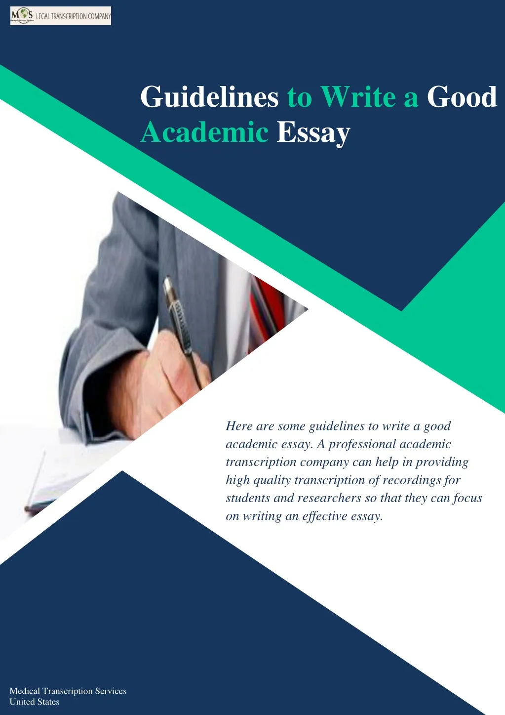 guidelines to write a good academic essay
